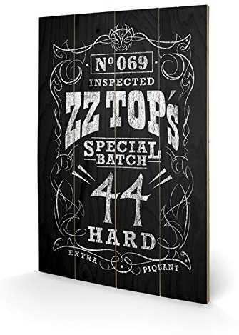 ZZ Top Drucken, Holz, Mehrfarbig, 40 x 59cm