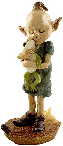 Top Collection Miniatur Feengarten und Terrarium Statue Garden Pixie Elf umarmender Frosch