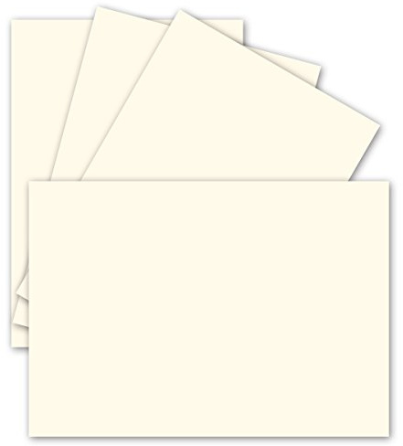 Einzelkarten DIN A6 - Naturweiß - 100 Stück - PREMIUM QUALITÄT - 10,5 x 14,8 cm - sehr formstabil - für Drucker geeignet Ideal für Grußkarten und Einladungen - Marke: NEUSER FarbenFroh