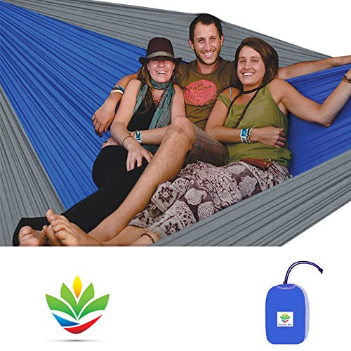 Hammock Bliss Triple - The Largest Portable Hammock on Planet Earth. Huge, King Plus Size, Multi Person, Family, 2 or 3 or Tall Person Camping Hammock. Extra Wide, Extra Long, Extra Comfortable