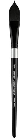 Silver Brush Limited - Pinceau Langue de Chat pour l’Aquarelle 3009S3/4in Black Velvet - Manche Court - Taille 3/4