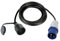 Perel Adapterleitung, H07RN-F 3G2.5, 3 m, 16 A/230 V, 3680 W, CEE auf Typ F, für innen und außen, Gummi, blau