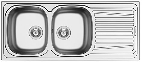 Pyramis, 100133112, SPARTA (116X50) 2B 1D inserto lavello in acciaio inox, liscio