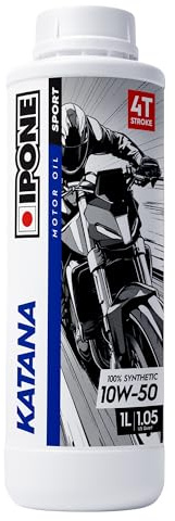 IPONE - Motoröl 4-Takt-Motorrad 10W50 Full Power Katana - 100% Synthetik mit Estern - Geschmeidigeres Schalten - 1L-Kanister