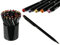 Luxus Kugelschreiber mit Swarovski® Steinen 13,5 cm Farben Weiß oder Schwarz: Farbe: Schwarz