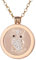 Morella Halskette Damen Gold 70 cm Edelstahl mit Amulett und Coin 33 mm in Schmuckbeutel Eule Rosegold