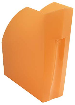Exacompta 18052D Premium Stehsammler The Magazine für DIN A4 aus stabilem Kunststoff, ideal für die Ablage Ihre Dokumente Zeitschriftensammler Ringordner Aktenordner Linicolor mandarine transluzent