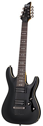 Schecter OMEN-7 - Guitarra eléctrica de 7 cuerdas, color negro