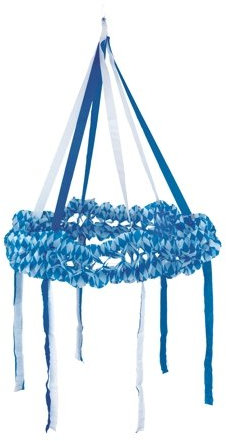 Dekokranz, Papier Ø 75 cm Bayrisch Blau schwer entflammbar Oktoberfest Wiesn Dekoration Papstar (18758)
