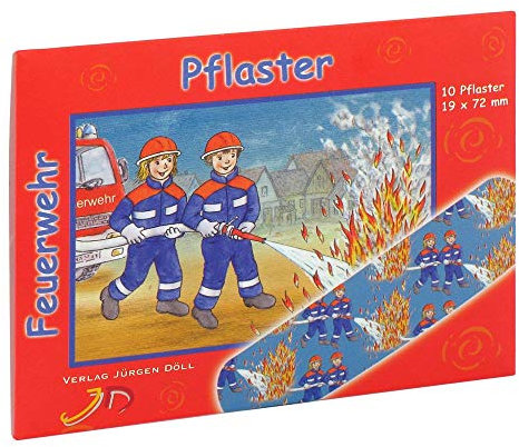 Kinderpflaster Feuerwehr Briefchen