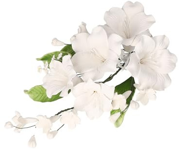 Cake Company Zuckerblumenboquet Lilie 1 Stück weiß 1er Pack (1 x 63 g) | Tortendekoration zur Hochzeit und Geburtstagen
