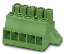 PHOENIX CONTACT PCU 6/3-STD-10,16 Direktsteckblock, Grün, 6mm² Nennquerschnitt, 3 Anzahl der Anschlüsse, PCU 6/..-STD Artikelfamilie, 10.16mm Rastermaß, 50 Stück