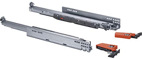 Gedotec Schubladenschienen Vollauszug 750 - Mit Dämpfung - Inklusive Kupplungen - Schwerlastauszug - Robuste Tragkraft - 650 mm - Auszug - Auszüge - Gleitschienen - Auszugschiene