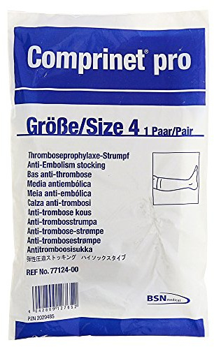 Comprinet pro Strumpf Knielang Größe 4 Weiß
