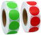 Hylabelest Farbe Codierung Dot Etiketten 25 mm, rund, natur Papier Aufkleber selbstklebend Label grün + rot insgesamt 2 Rollen