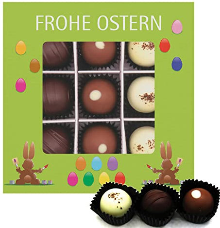 Hallingers Ostergeschenke für Osterkörbchen zu Ostern, Pralinen handgemacht teils mit Alkohol - Made in Germany