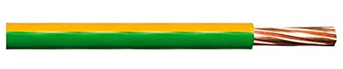 Merriway BH01442 Single Core Round Earth Cable, 6491X 10.0mm Yellow & Green, 10 Metres (33 feet)