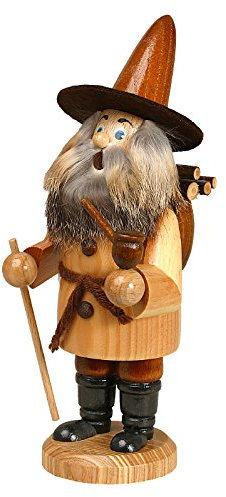 DWU Original Erzgebirgischer Räuchermann® Wichtel Holzsammler Natur 941/N