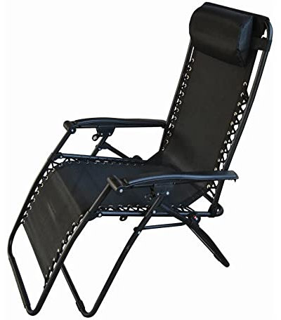 Redwood Leisure Textilene Reclining Chair - Black