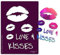 Schablone Lippen Kussmund, Love & Kisses - Textilschablone Musterschablone Wandschablone - Scrapbook Airbrush - WIEDERVERWENDBAR- Liebe Deko - zAcheR-fineT