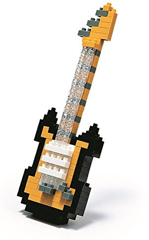 nanoblock NBC-023 - Electric Guitar / E-Gitarre, Minibaustein 3D-Puzzle, Mini Collection Serie, 160 Teile, Schwierigkeitsstufe 2, mittel