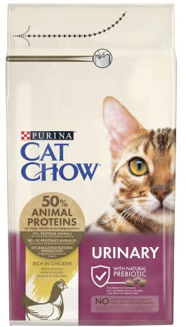 Purina Cat Chow Pienso para Gato Adulto UHT Tracto Urinario con Pollo, 6 bolsas de 1,5kg