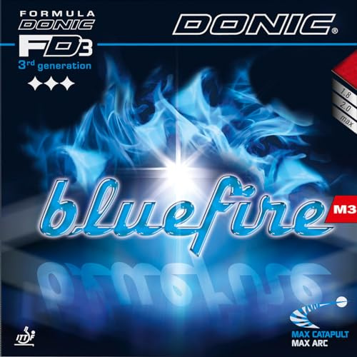 Donic Bluefire M3 Revêtement de tennis de table, Rot, 1,8mm