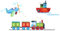 Eurographics Deco Sticker / Wandtattoo DS-LIF1034 Boats, Planes und Trains