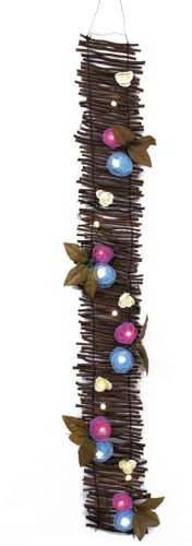EUROPALMS Rosenläufer, mit LEDs, 120cm | Rosenläufer für Tisch- und Wanddekoration