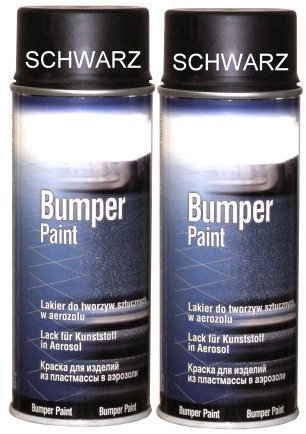 LudwigLacke 2 Spraydosen Stoßstangenlack Bumperlack schwarz Speziallack für Kunststoffstoßstangen je 400 ml