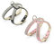 Camon Pettorina per cani in pelle con strass rosa