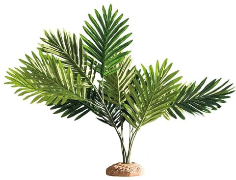 HOBBY Terraristik Palme I 60 × 40 × 55 cm I Kunstpalme für Terrarien I Naturnahe Rückzugs- & Kletterplätze für Tropentiere I Realistische Terrarium-Deko I Künstliche Terrarienpflanze