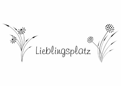 Wandtattooladen Wandtattoo - Lieblingsplatz Größe:100x34cm Farbe: schwarz