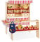 Pinolino Marktstand Lucy, massives Holz, besonders standfest, Tresen rechts oder links montierbar, für Kinder ab 2 J., rot