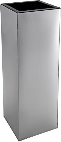 VIVANNO Bac à Fleurs Simple en Zinc Block 100 cm argenté INCL. système d'arrosage