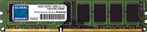 8GB DDR3 1866MHz PC3-14900 240-PIN DIMM MEMORY RAM COMPATIBLE WITH PC DESKTOPS/MOTHERBOARDS