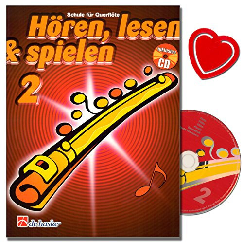 Hören, lesen and spielen Band 2 - Schule für Einzel- und Gruppenunterricht (viele Spiele, Puzzles, Hörübungen, Lieder und Originalkompositionen) mit CD von Jaap Kastelein mit Notenklammer