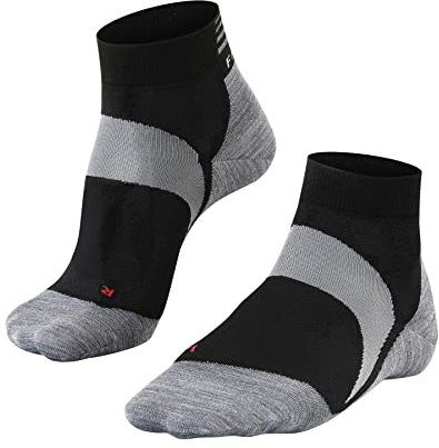FALKE Unisex Fahrradsocken BC6 Short Racing U Sso Lyocell Funktionsmaterial antiblasen 1 Paar, Schwarz Black-Mix 3010, 37-38