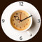 Wanduhr aus Glas für die Küche, It's Coffee Time, Kaffeetasse, braun, 30x30 cm von Eurographics