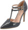 Journee Collection Damen TRU Stilletto Pumps mit doppeltem T-Riemen und Lack-Finish, GRAU, 40 EU