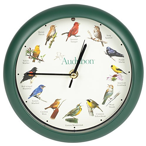 Mark Feldstein & Associates Audubon Singing Bird Wanduhr, Schreibtischuhr, 20,3 cm