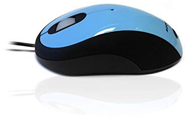 Accuratus Image Light Blue - USB Full Size Computer Mouse with Glossy Finish