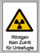 Indigos UG Aufkleber Warnschild/Strahlenschutz Röntgen Kein Zutritt für Unbefugte 21,00x29,7 cm - selbstklebender Sicherheits Aufkleber für Tür oder Wand - Warnschild für Gebäude, Hotel