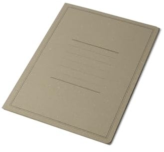 Pigna, 50 unbedruckte Aktenordner ohne Klappen, Eco Line, 24,5x34,5 cm, 180 g/m², Farbe Grau