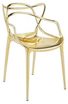 Kartell Masters Chair by Philippe Starck with Eugeni Quitllet, Pack of 2, Metallic Gold