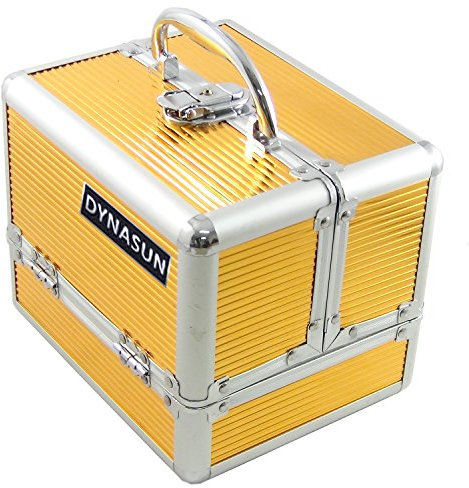 DynaSun Bs35 Beauty Case Make Up Nail Art Porta Gioie, Gold, L