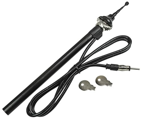 tomzz Audio 1000-061 Universal Teleskopantenne Kotflügel Kleiner Kopf schwarz 4 Teleskope