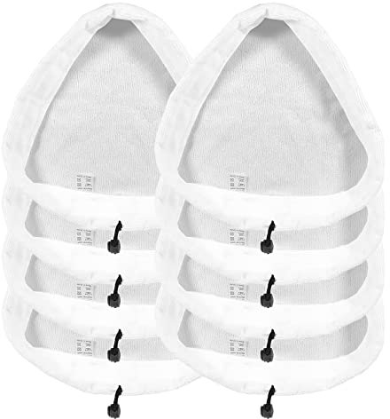 SPARES2GO Microfibre Cloth Cover Pads Compatible with Vileda Hot Spray and Vida Steam Cleaner Mop (Pack of 8)