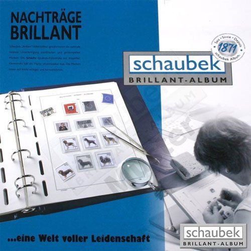 Schaubek V-80105b Album Schweiz 2010-2014 Brillant im Kunstleder-Schraubbinder rot, Bd. V ohne Schutzkassette