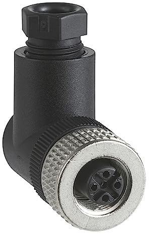 Telemecanique Sensors XZCC12FCM50B Female Connector, Elbow, M12, 5 Pins, Pg 7 Cable Gland